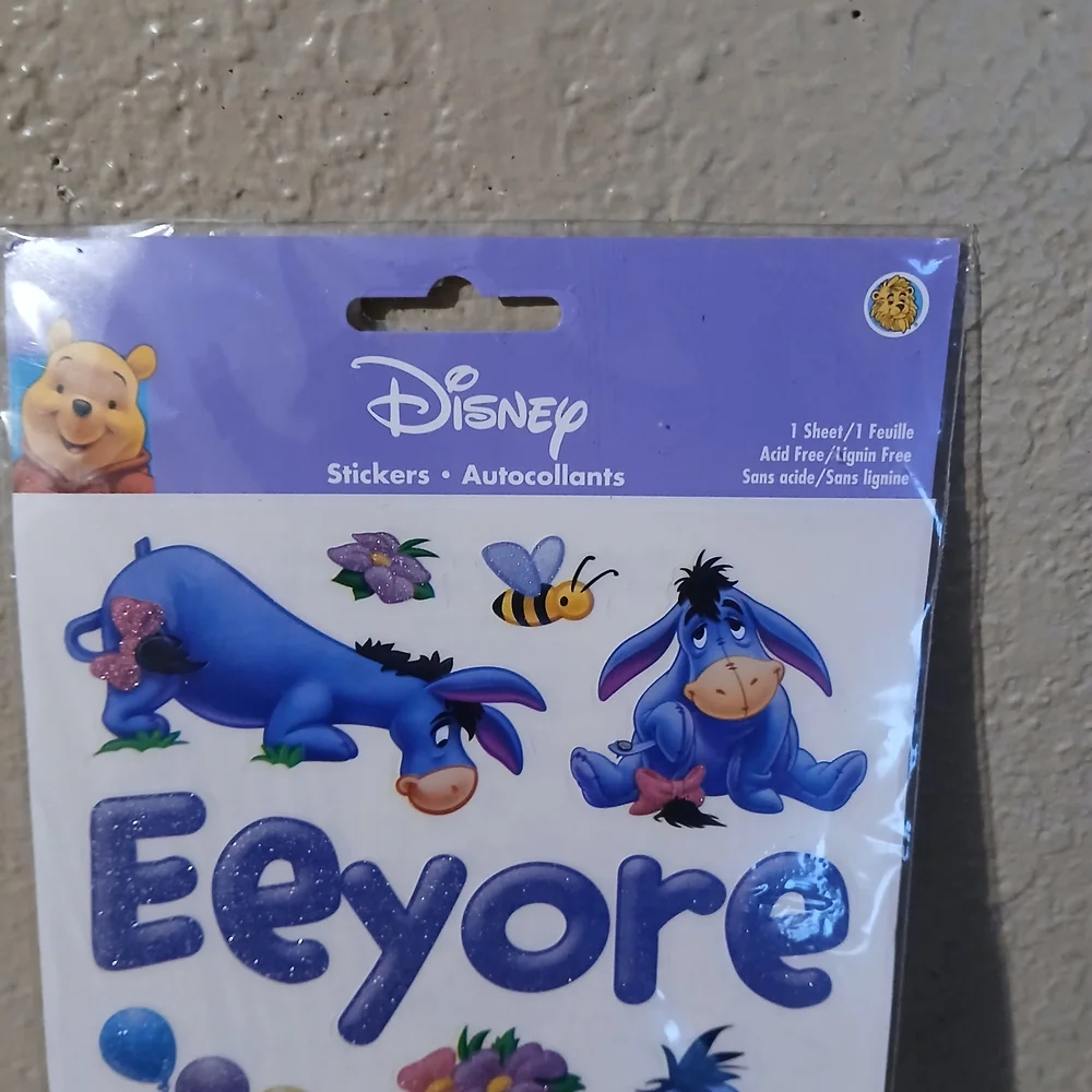 Eeyore Blue Character Stickers